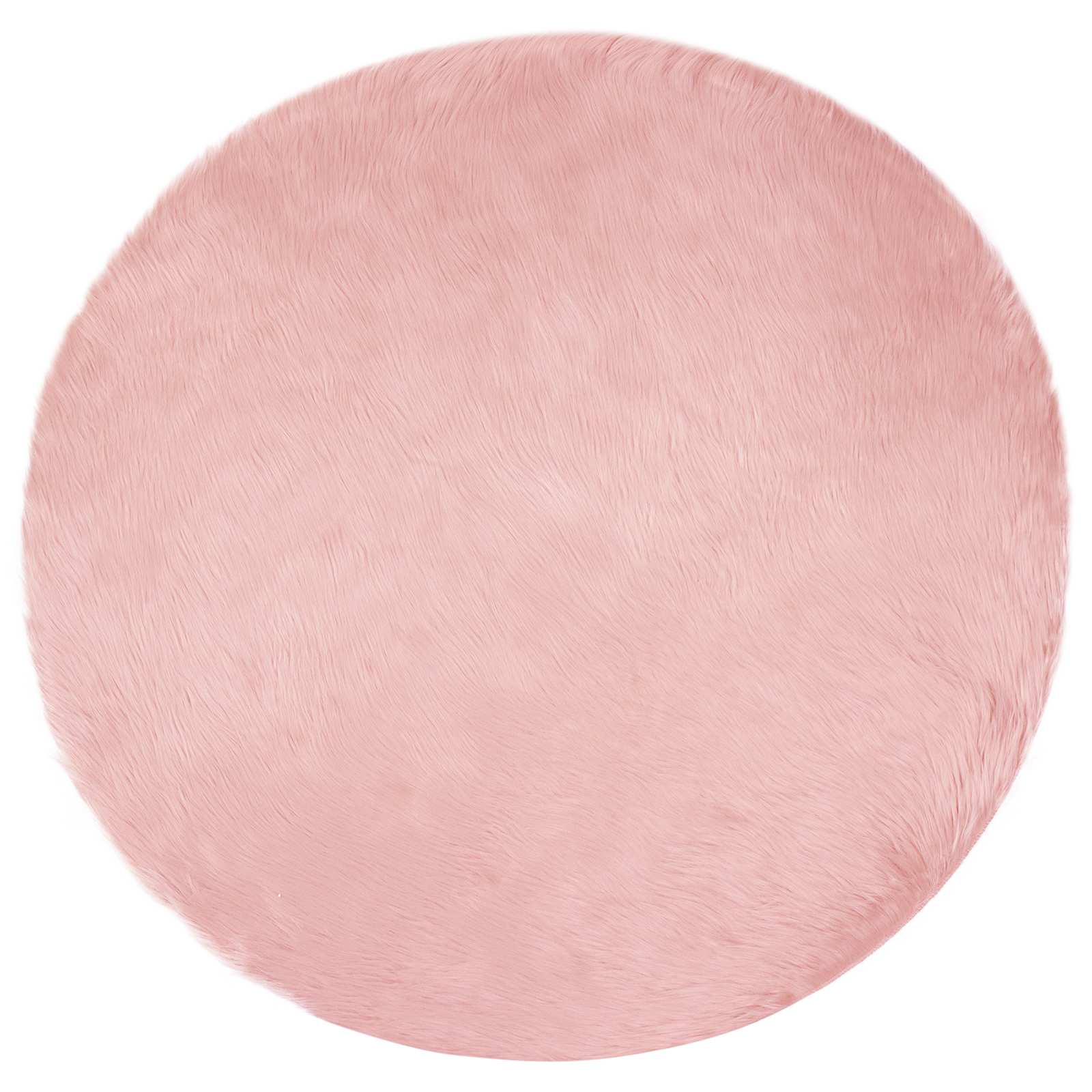 Teppich aus Kunstschaffell TAFALLA Rosa Ø 100 cm Polyester