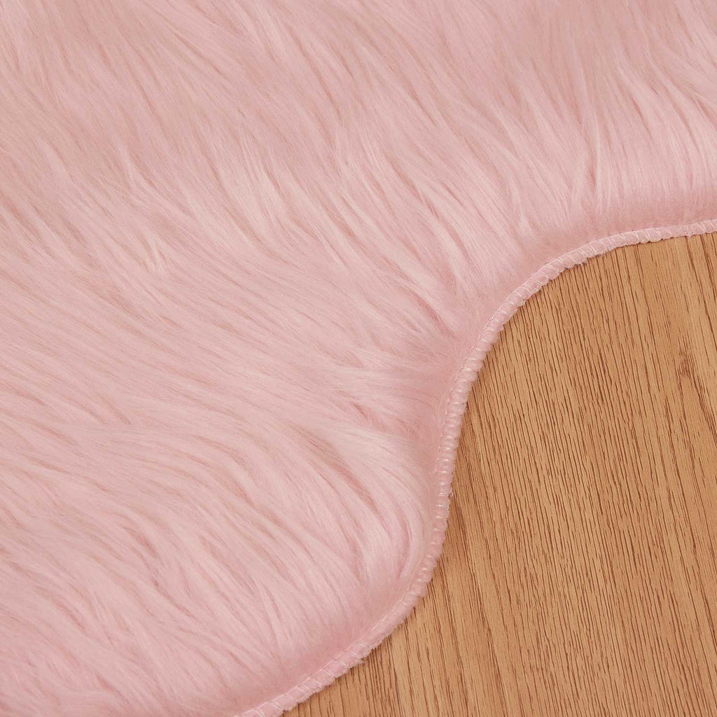 Teppich aus Kunstschaffell TAFALLA Rosa 60 x 90 cm Polyester