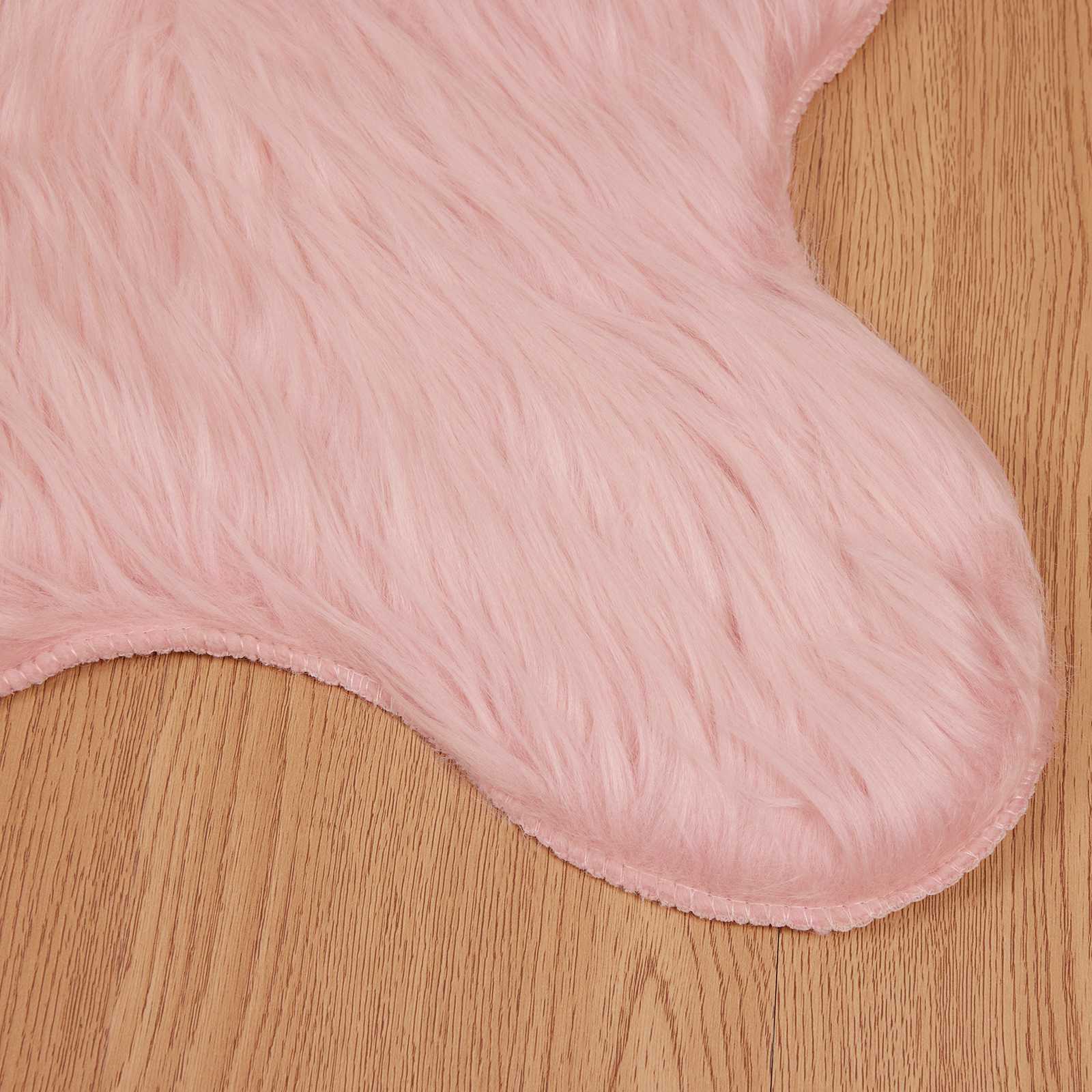 Teppich aus Kunstschaffell TAFALLA Rosa 60 x 90 cm Polyester