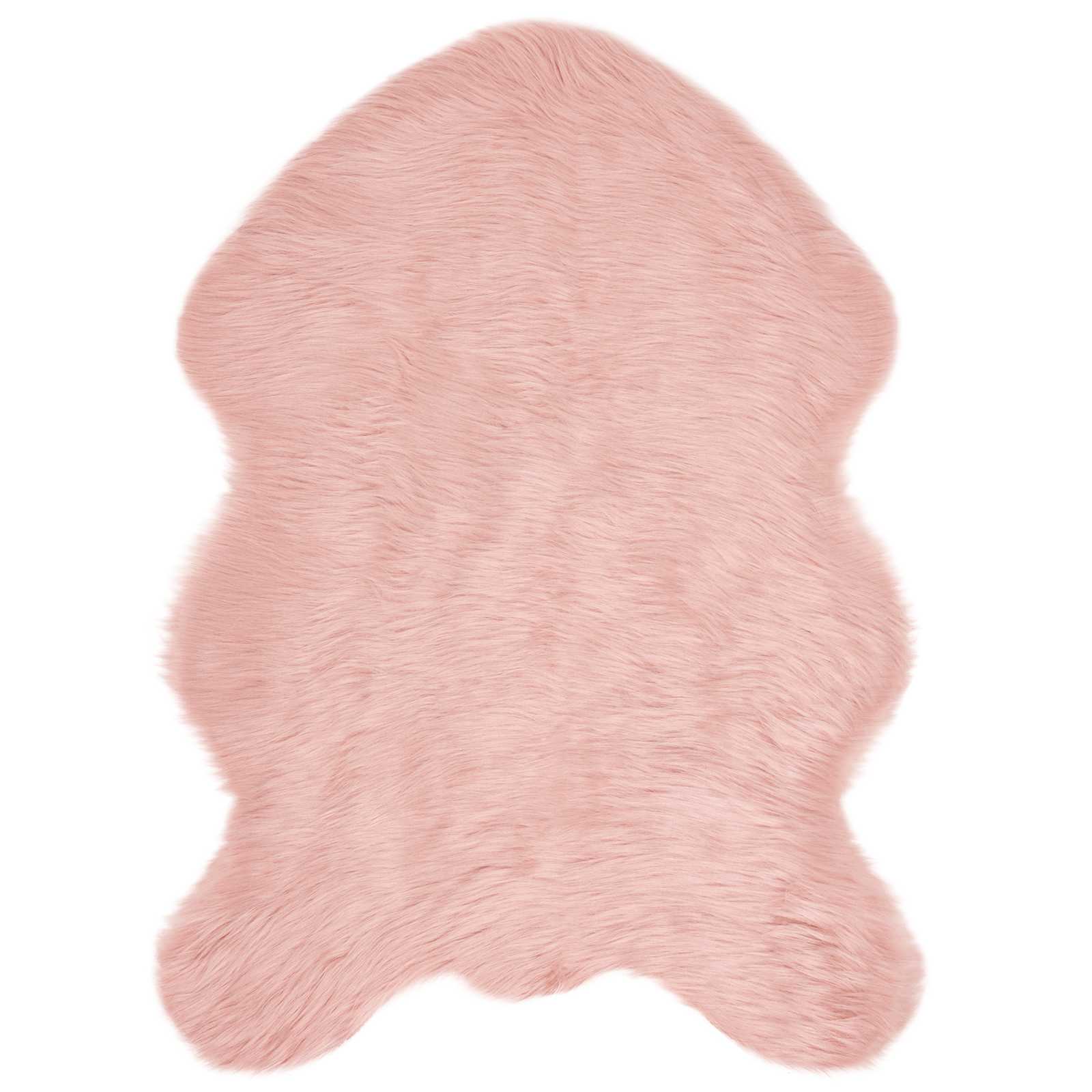 Teppich aus Kunstschaffell TAFALLA Rosa 60 x 90 cm Polyester