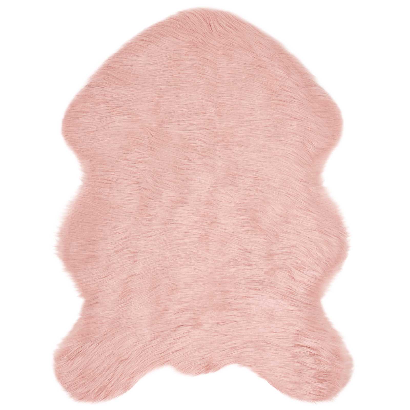Teppich aus Kunstschaffell TAFALLA Rosa 80 x 120 cm Polyester