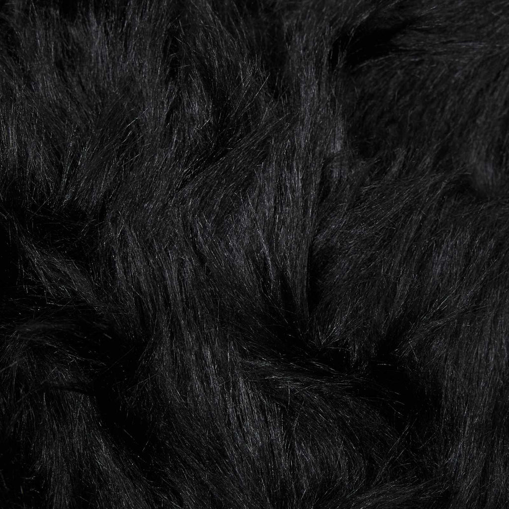 Teppich aus Kunstschaffell TAFALLA Schwarz 100 x 200 cm