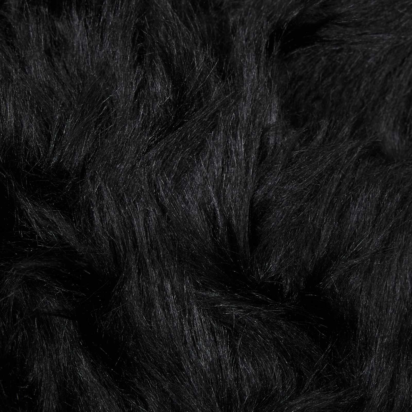 Teppich aus Kunstschaffell TAFALLA Schwarz 240 x 240 cm
