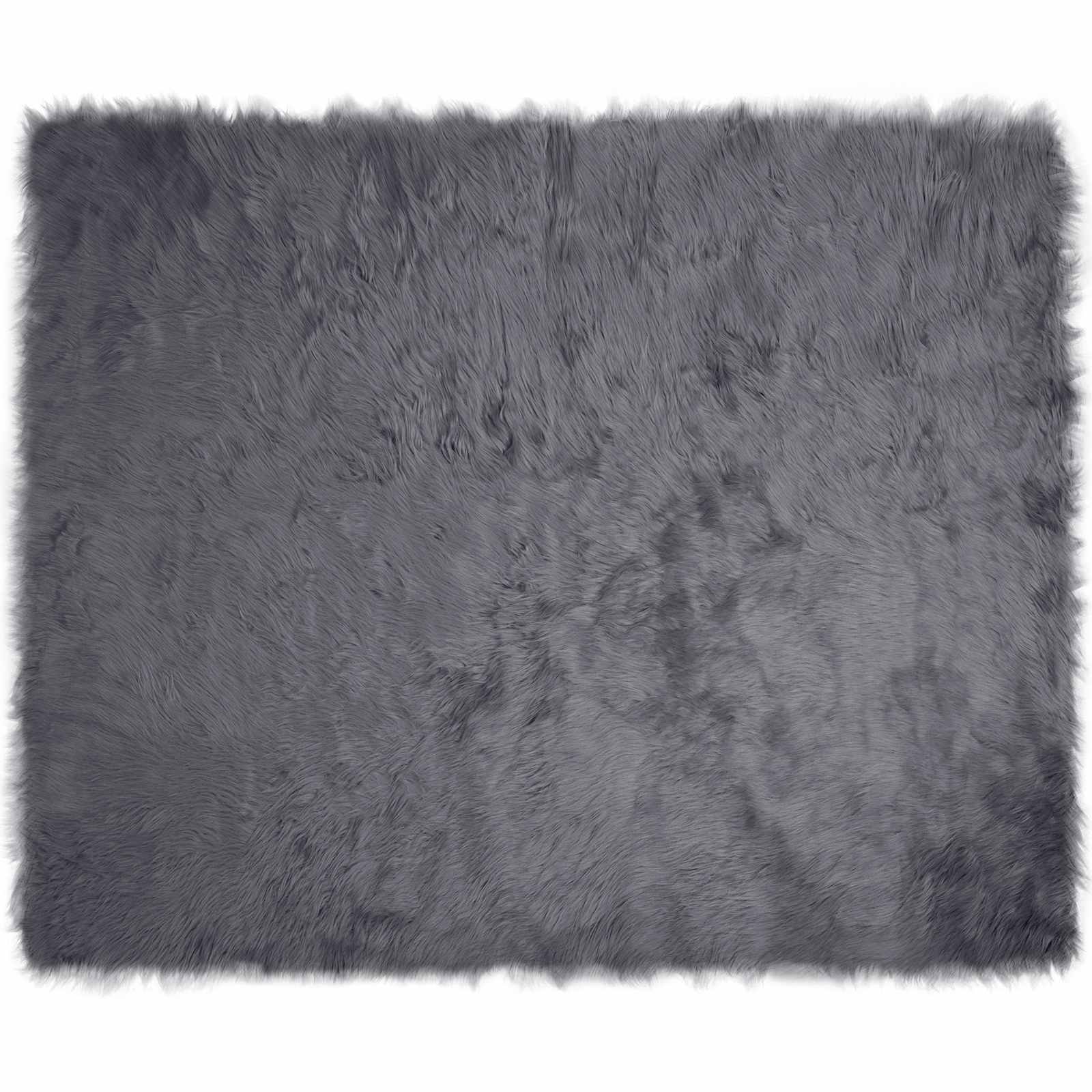 Teppich aus Kunstschaffell TAFALLA Anthrazit 200 x 280 cm