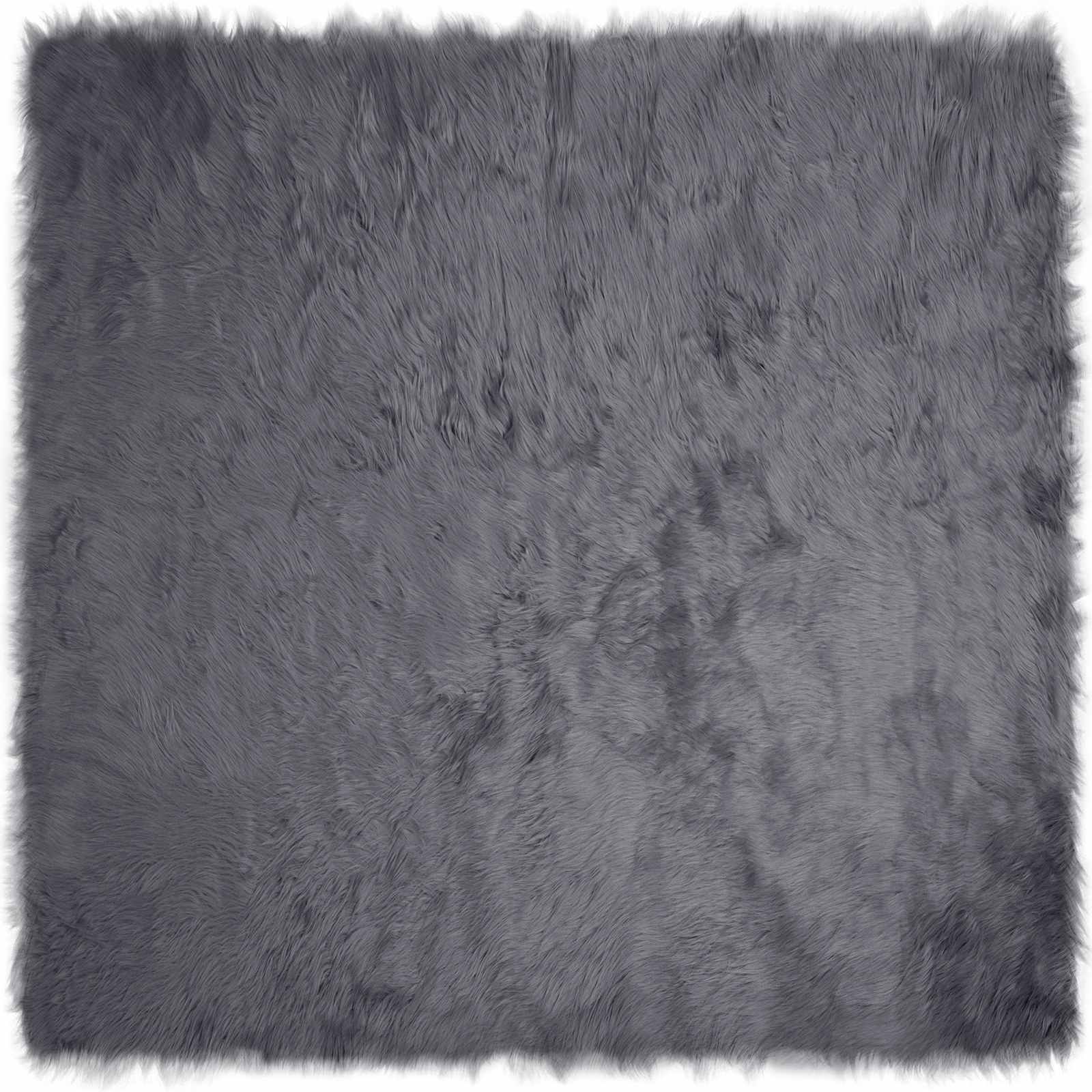 Teppich aus Kunstschaffell TAFALLA Anthrazit 240 x 240 cm