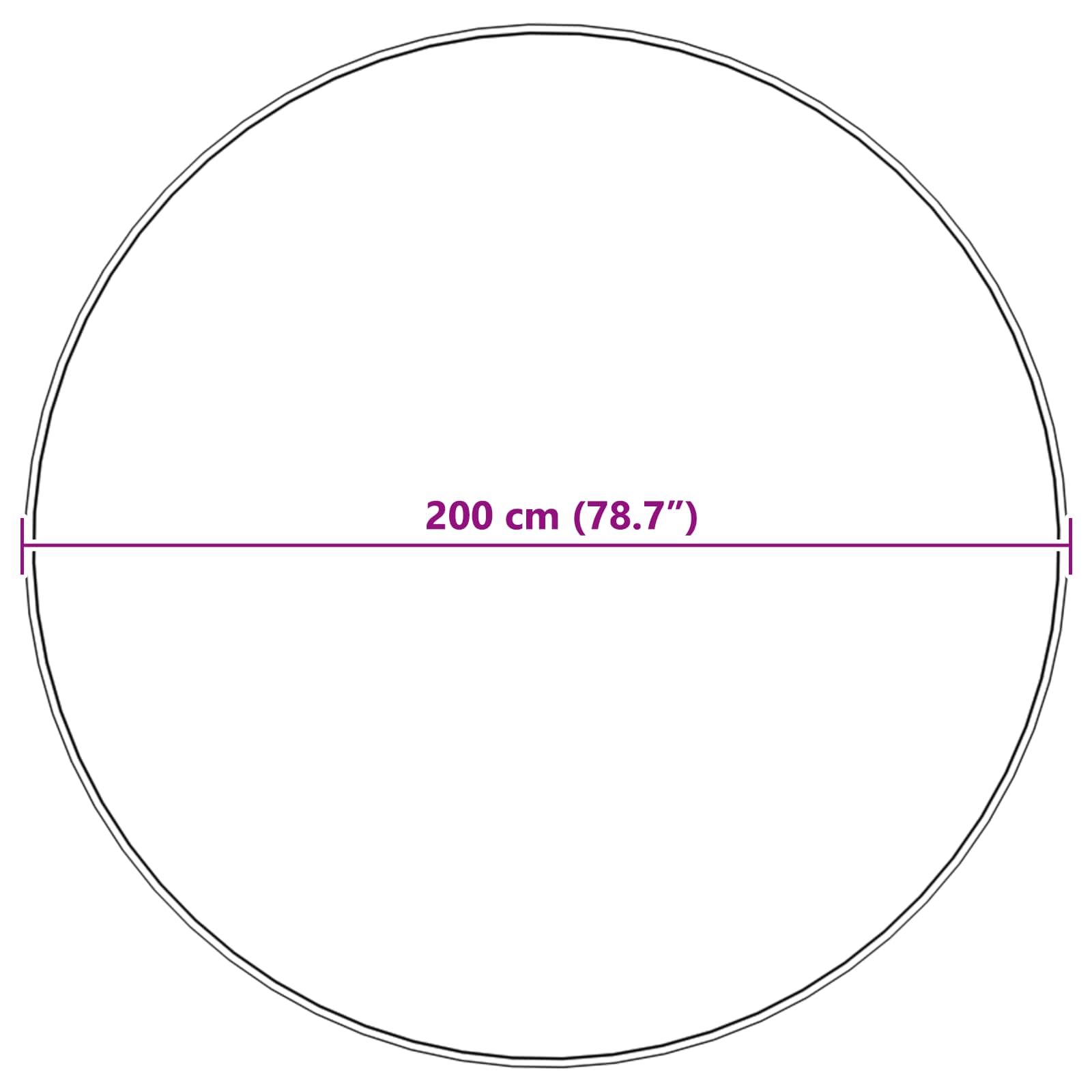 Teppich aus Kunstschaffell TAFALLA Anthrazit Ø 200 cm Polyester
