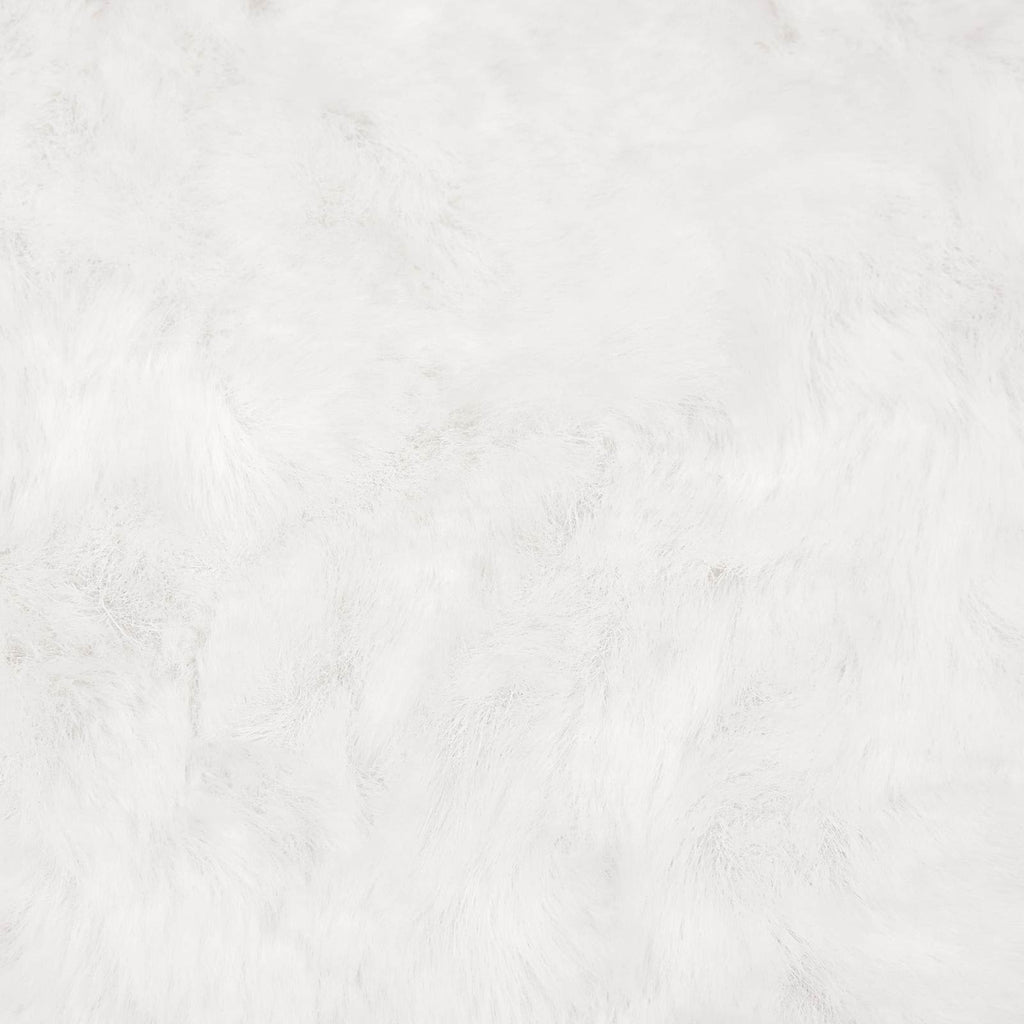 Rutschfester Teppich aus Kunstkaninchenfell OLITE Weiß Ø 160 cm