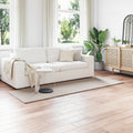 Rutschfester Teppich aus Kunstkaninchenfell OLITE Beige