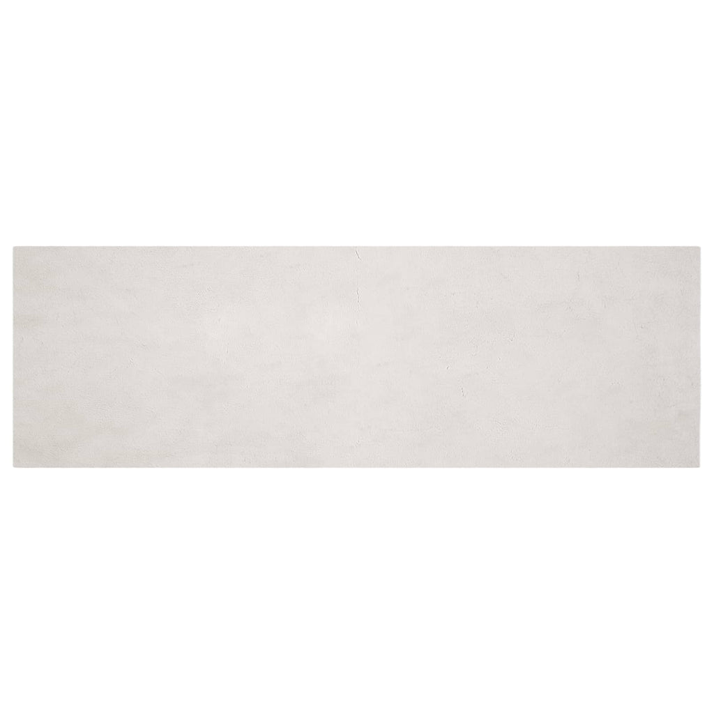 Rutschfester Teppich aus Kunstkaninchenfell OLITE Beige