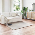 Rutschfester Teppich aus Kunstkaninchenfell OLITE Beige