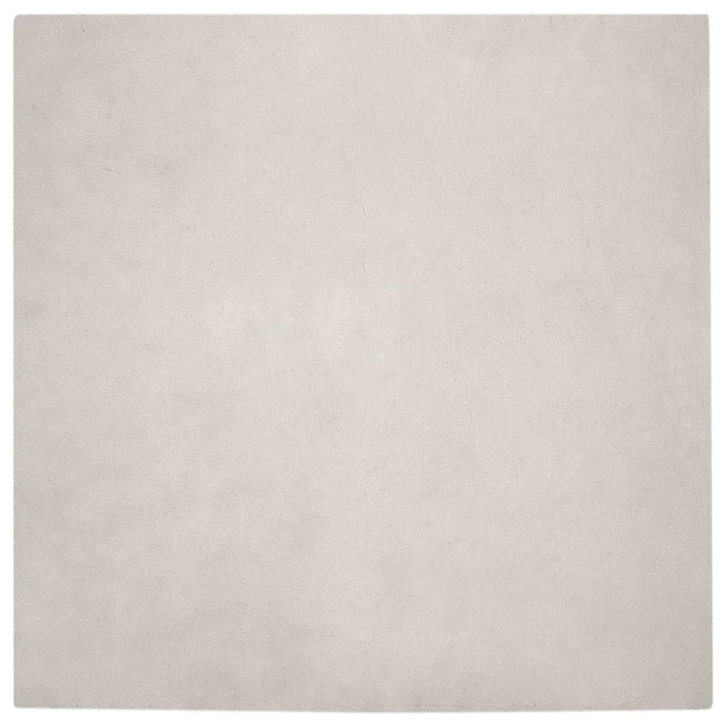 Rutschfester Teppich aus Kunstkaninchenfell OLITE Beige