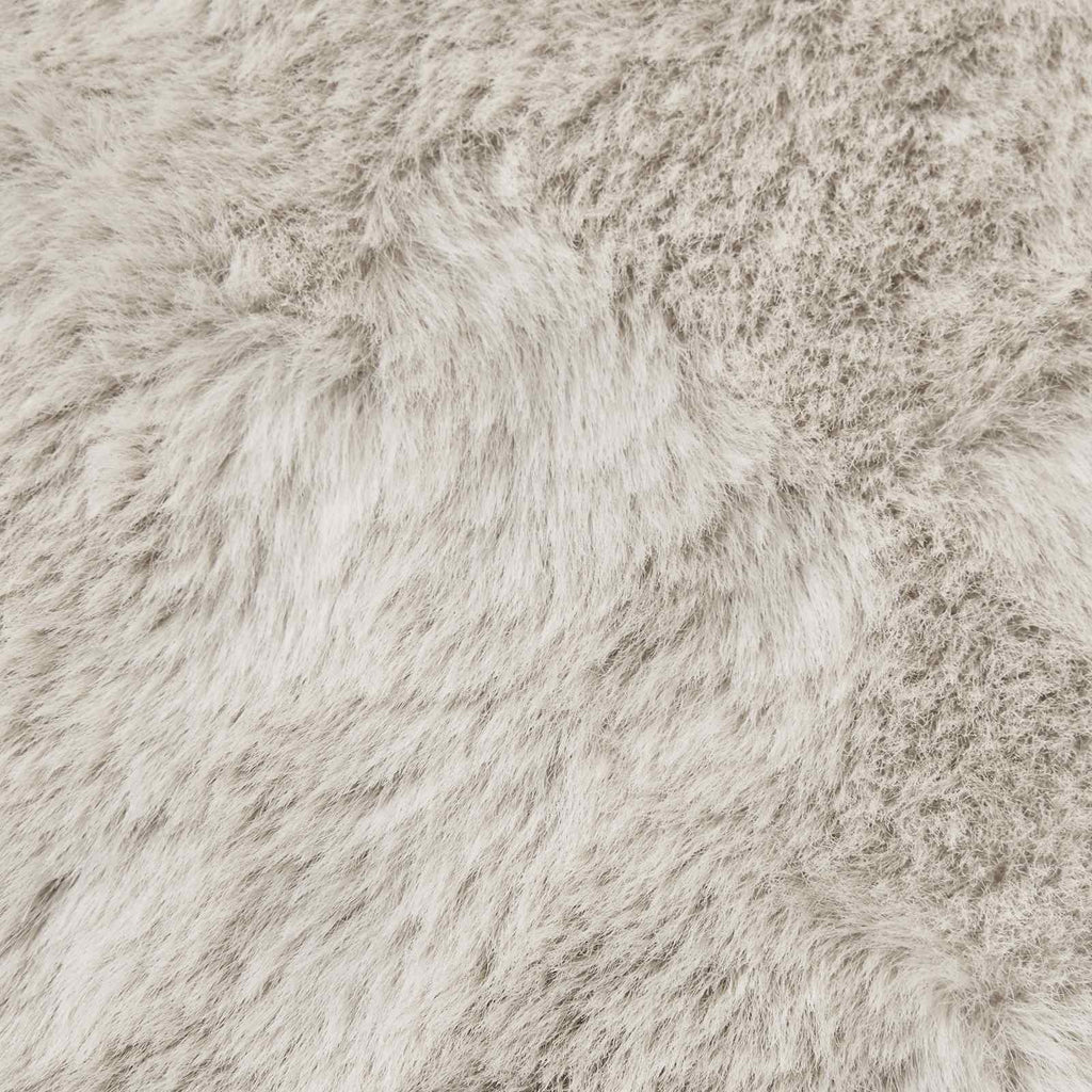 Rutschfester Teppich aus Kunstkaninchenfell OLITE Beige Ø 80 cm