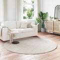 Rutschfester Teppich aus Kunstkaninchenfell OLITE Beige
