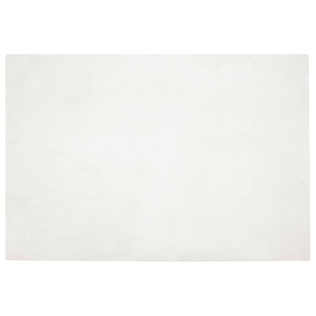 Rutschfester Teppich aus Kunstkaninchenfell OLITE Creme