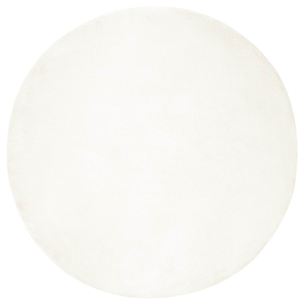 Rutschfester Teppich aus Kunstkaninchenfell OLITE Creme