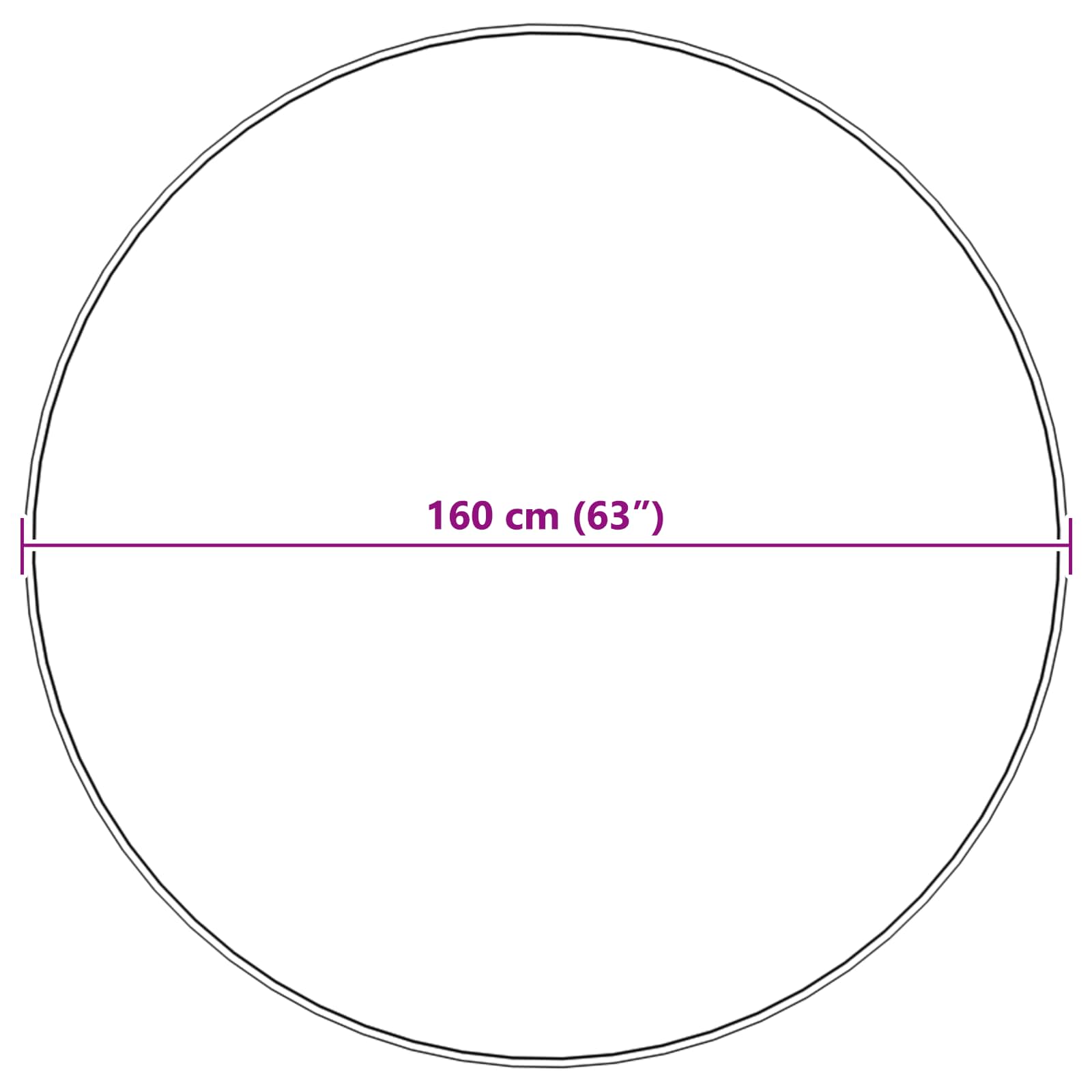 Rutschfester Teppich aus Kunstkaninchenfell OLITE Grau Ø 160 cm