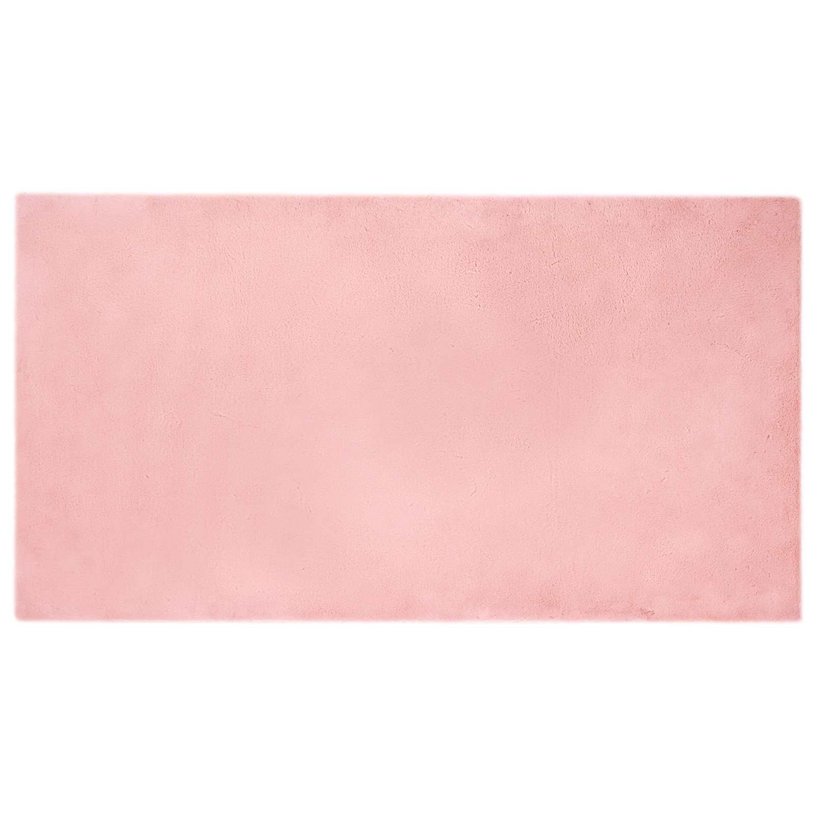 Rutschfester Teppich aus Kunstkaninchenfell OLITE Rosa
