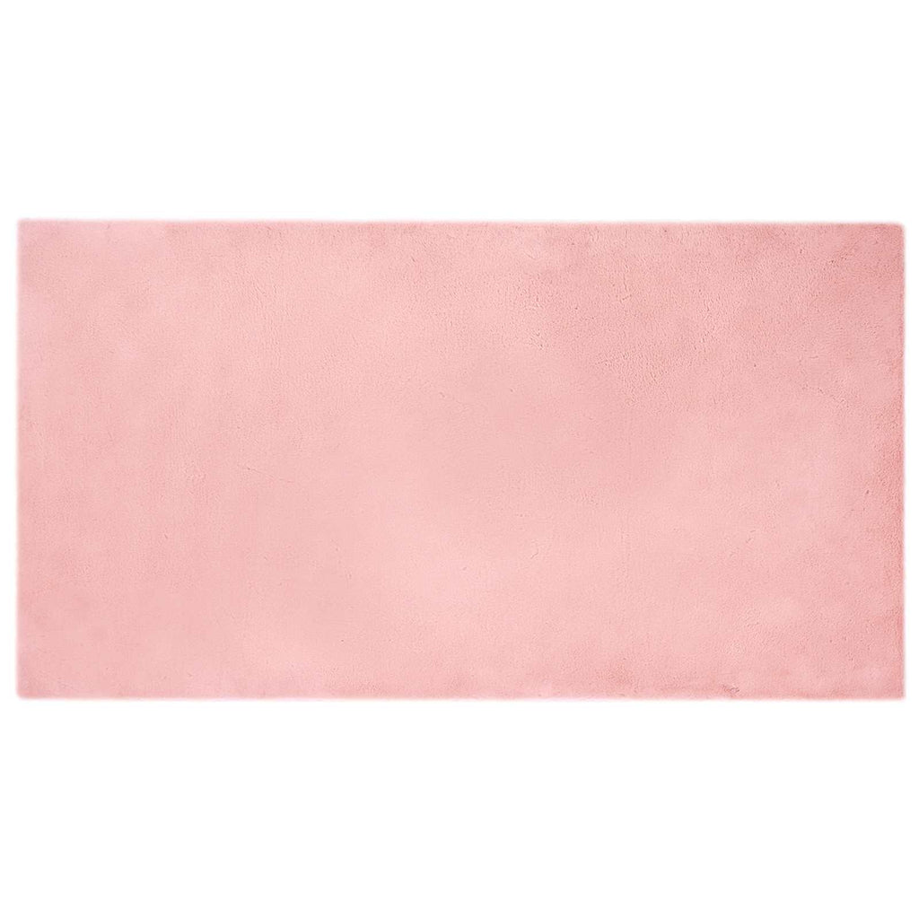 Rutschfester Teppich aus Kunstkaninchenfell OLITE Rosa