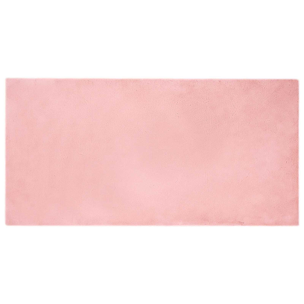Rutschfester Teppich aus Kunstkaninchenfell OLITE Rosa