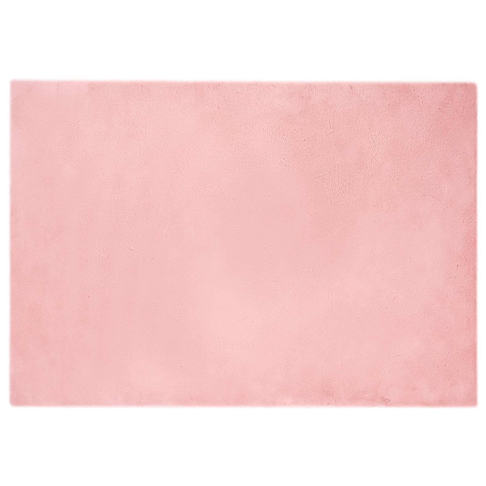 Rutschfester Teppich aus Kunstkaninchenfell OLITE Rosa