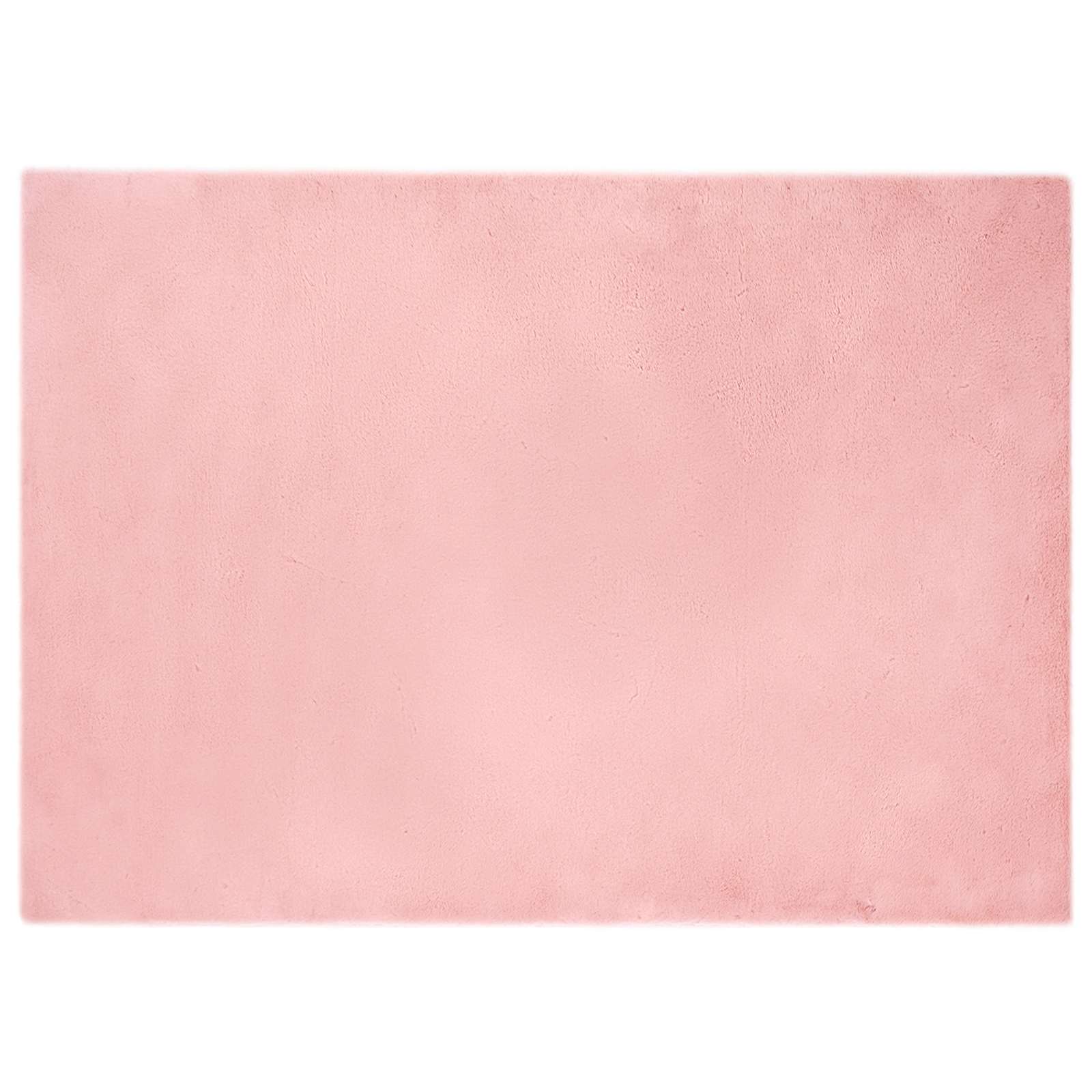 Rutschfester Teppich aus Kunstkaninchenfell OLITE Rosa