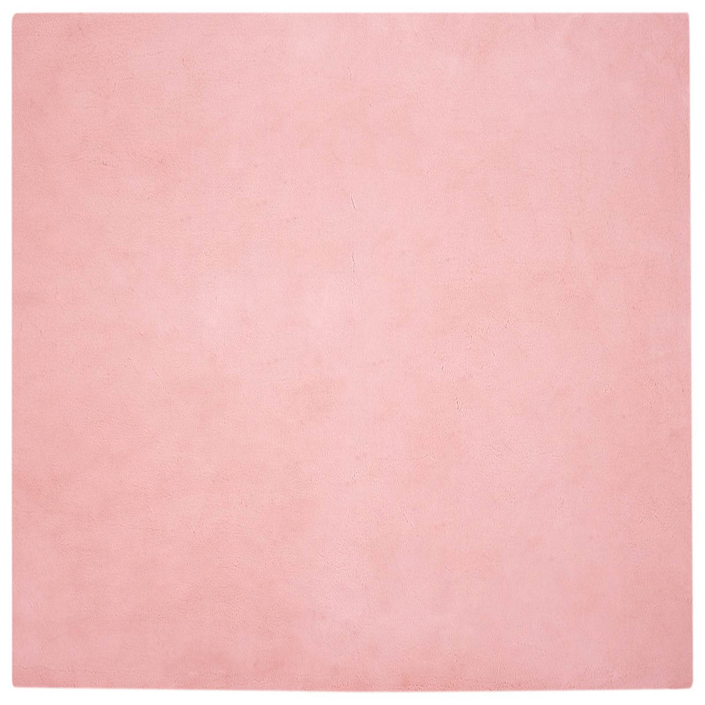 Rutschfester Teppich aus Kunstkaninchenfell OLITE Rosa