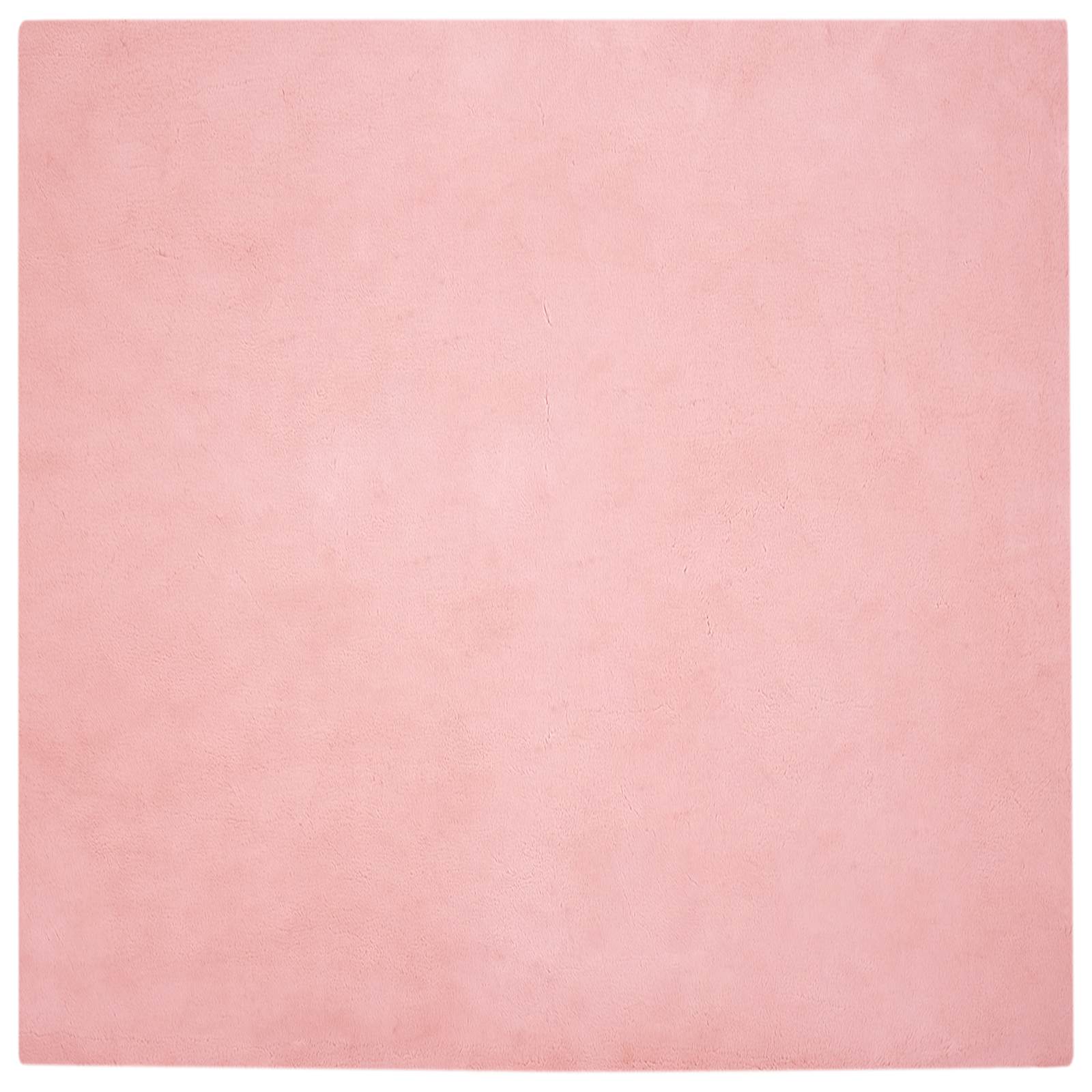 Rutschfester Teppich aus Kunstkaninchenfell OLITE Rosa