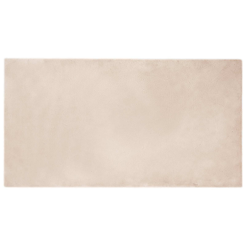 Rutschfester Teppich aus Kunstkaninchenfell OLITE Taupe