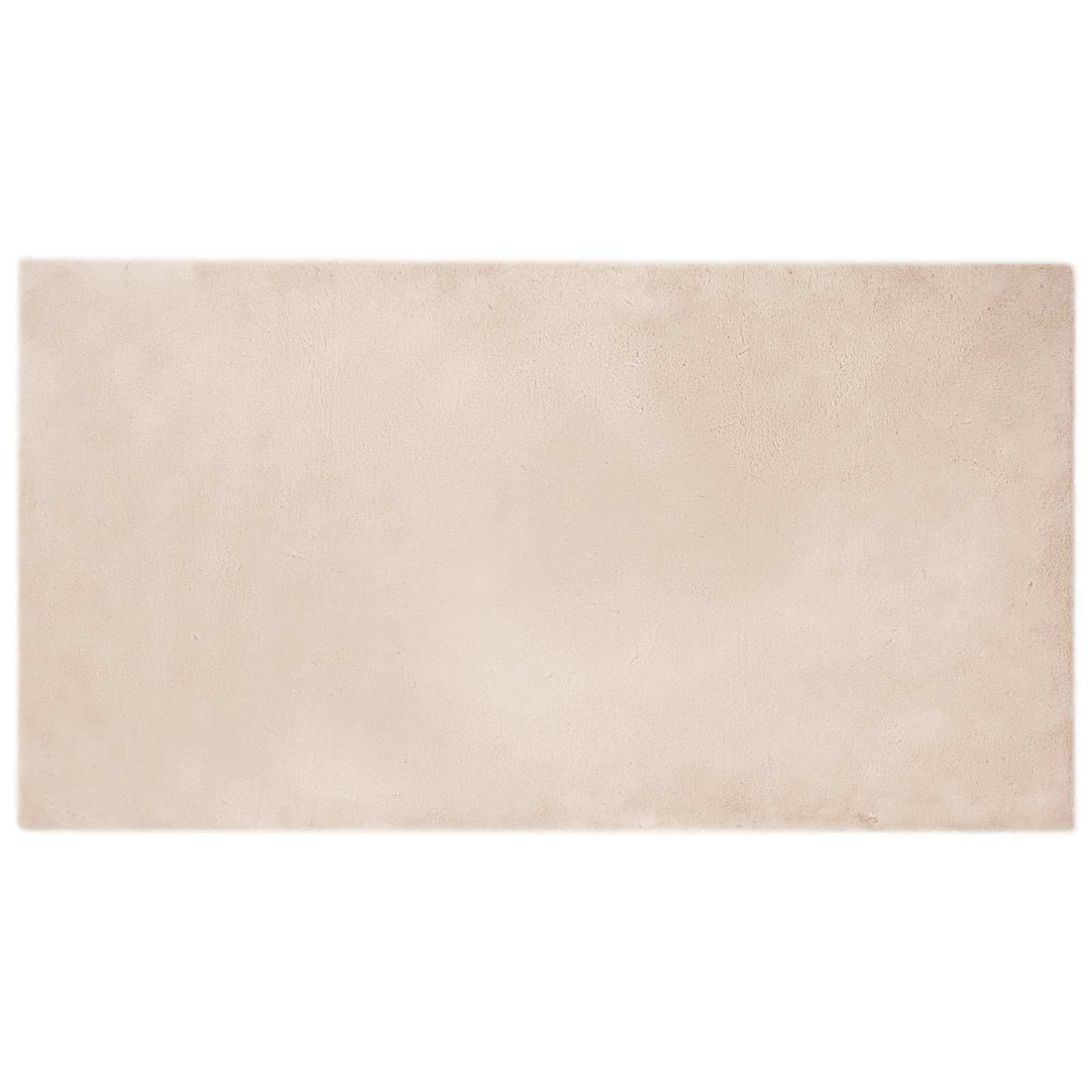 Rutschfester Teppich aus Kunstkaninchenfell OLITE Taupe