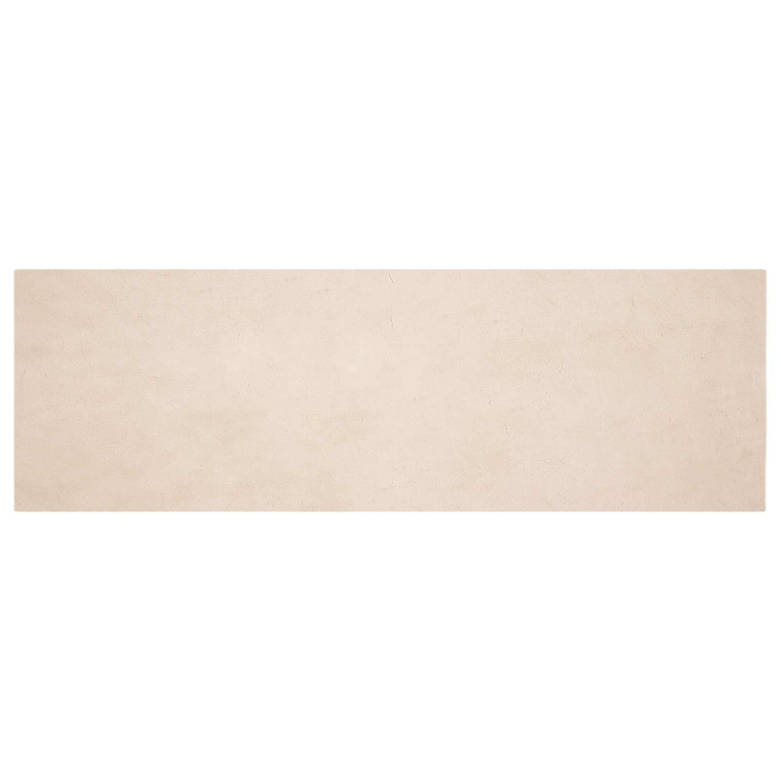 Rutschfester Teppich aus Kunstkaninchenfell OLITE Taupe