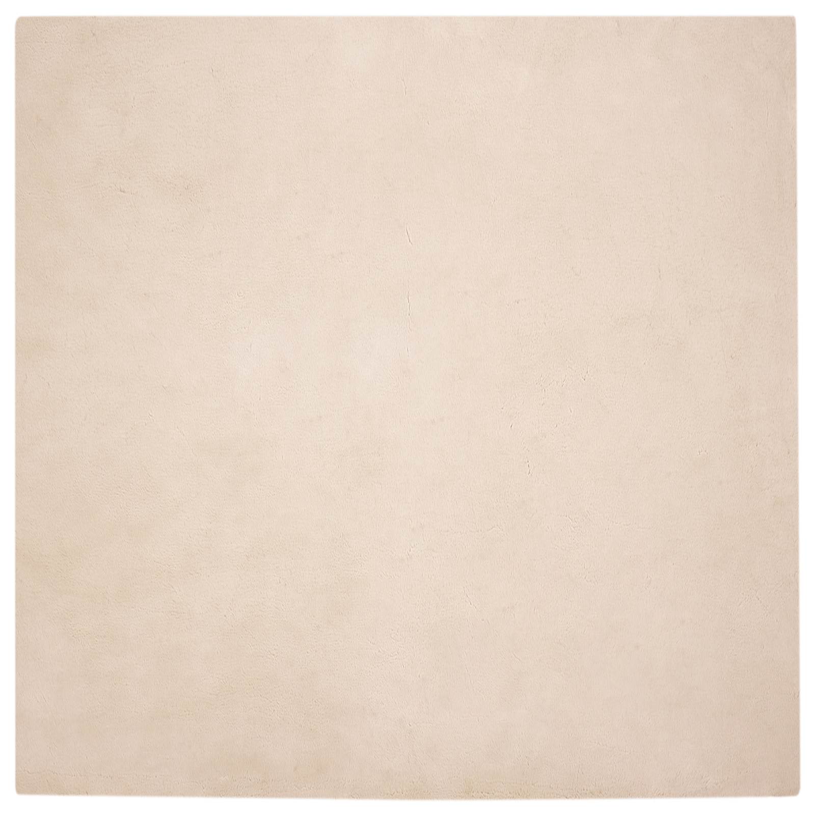 Rutschfester Teppich aus Kunstkaninchenfell OLITE Taupe