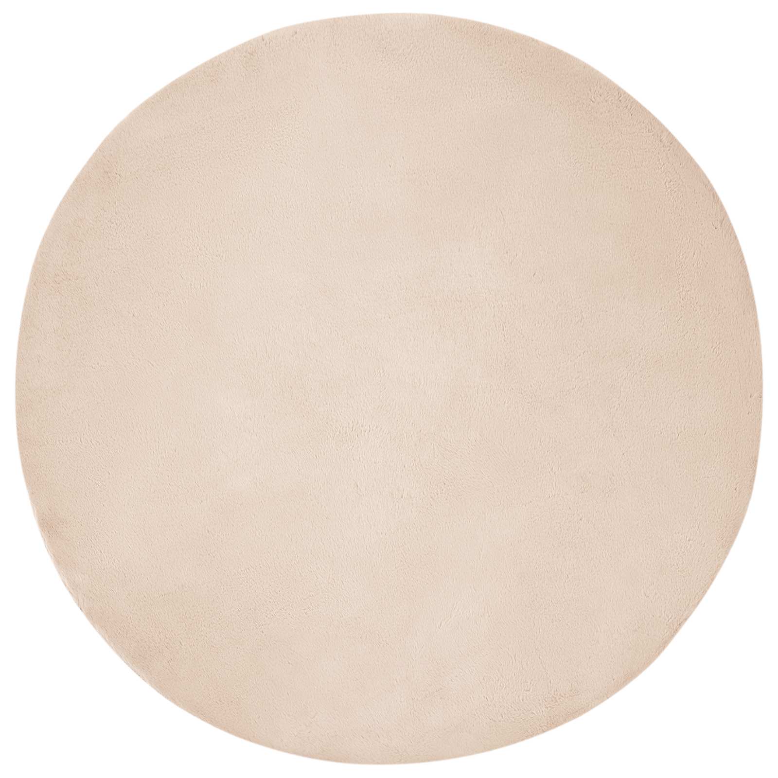 Rutschfester Teppich aus Kunstkaninchenfell OLITE Taupe