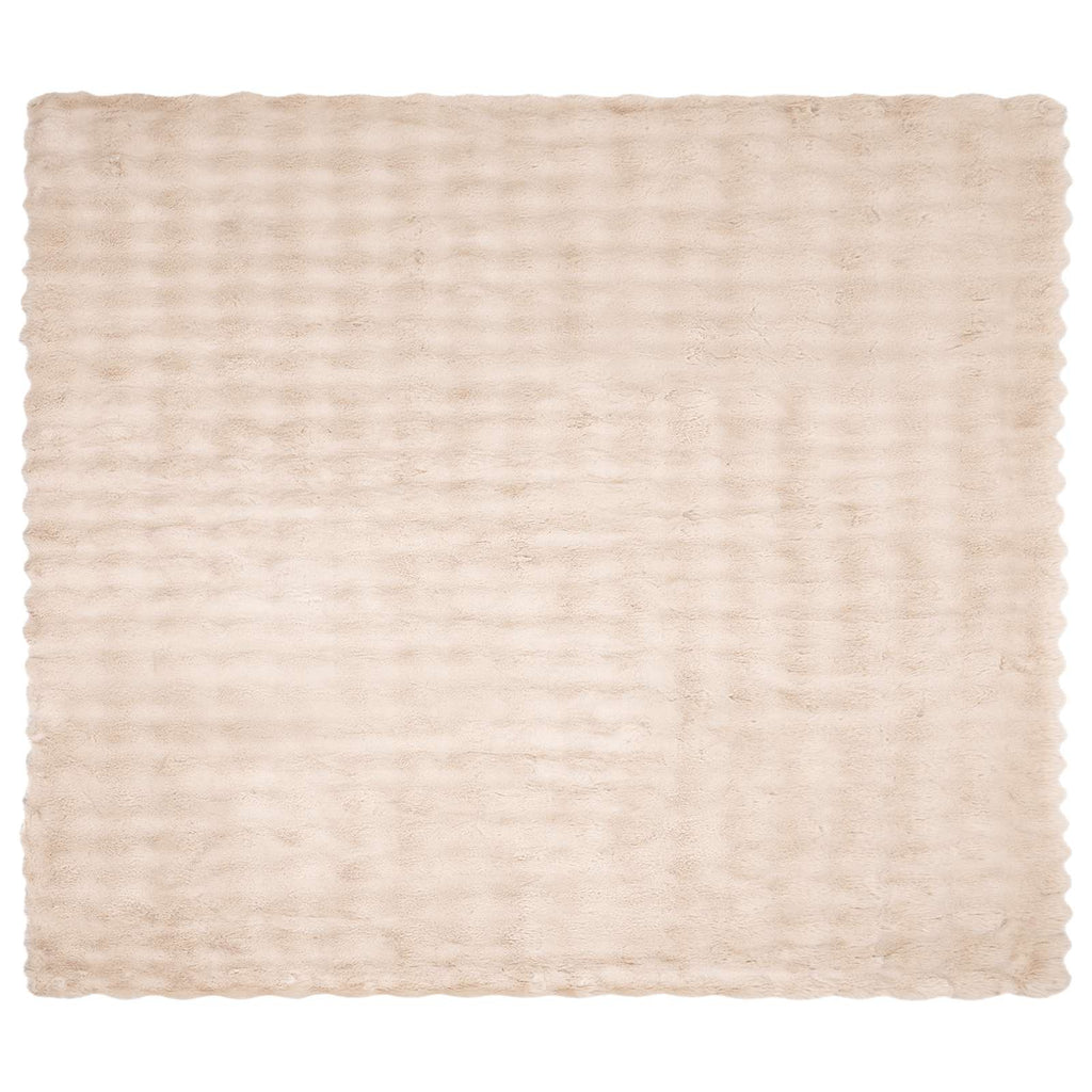 Rutschfeste Decke aus Kunstkaninchenfell Olite Beige Polyester