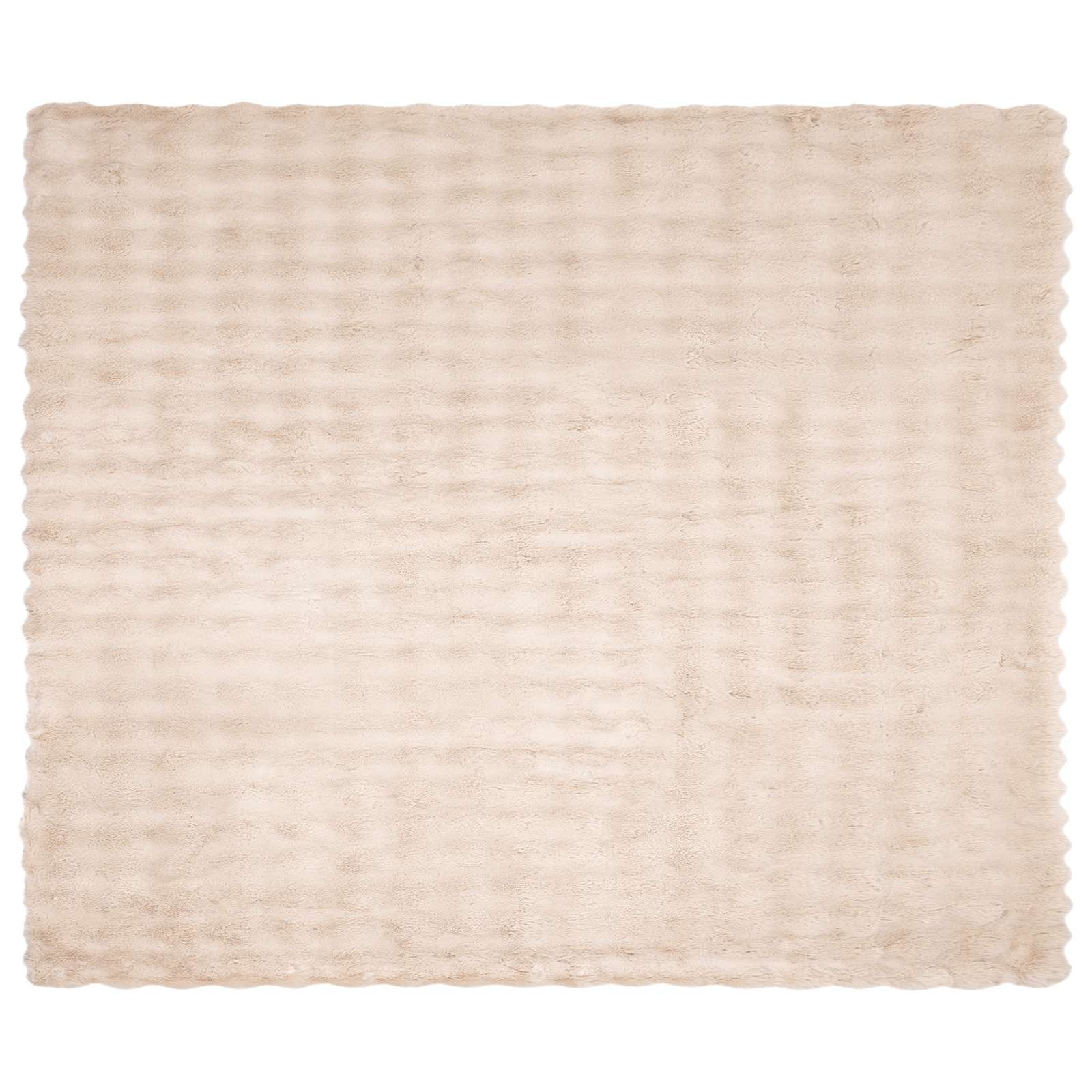 Rutschfeste Decke aus Kunstkaninchenfell Olite Beige Polyester