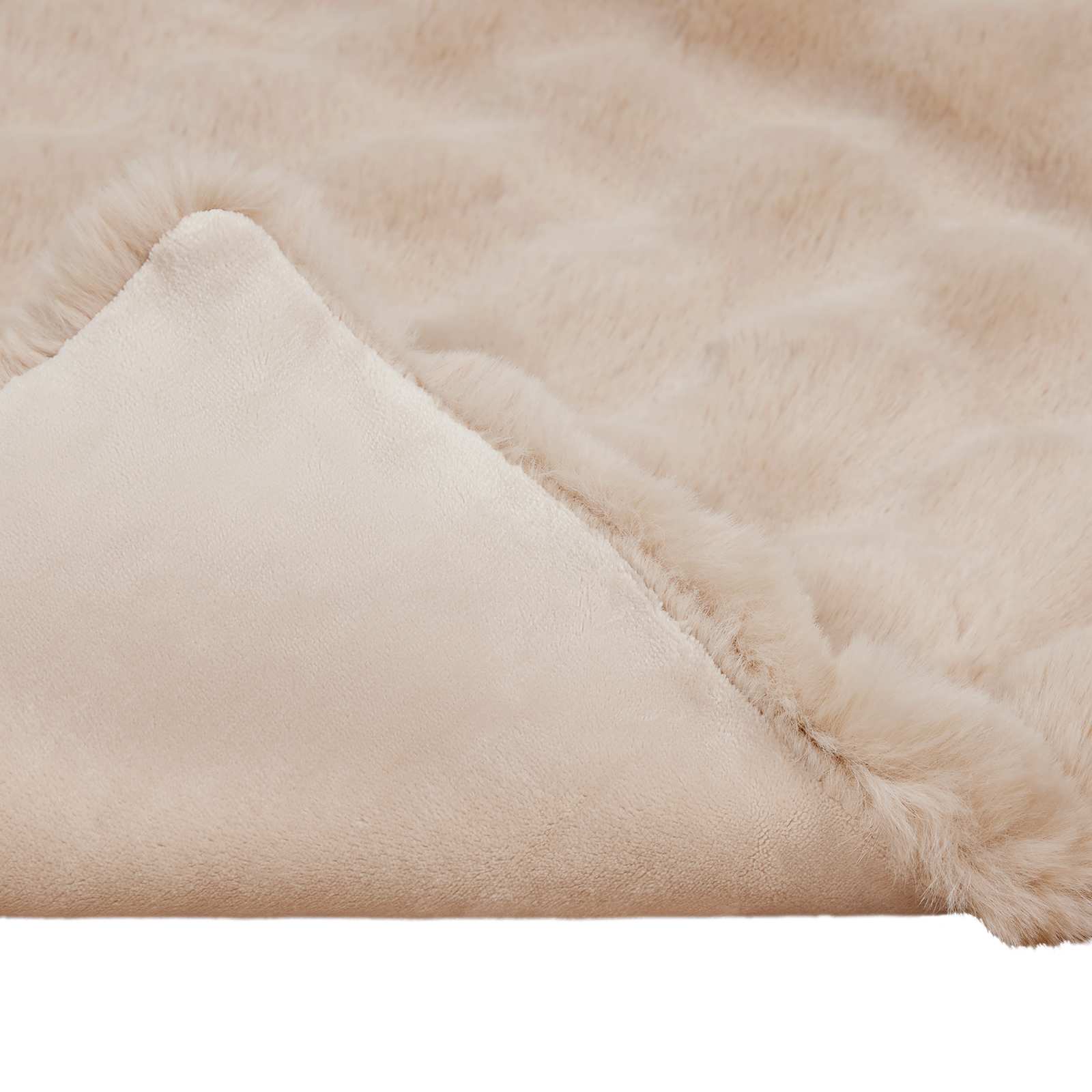 Rutschfeste Decke aus Kunstkaninchenfell Olite 4 pcs Beige