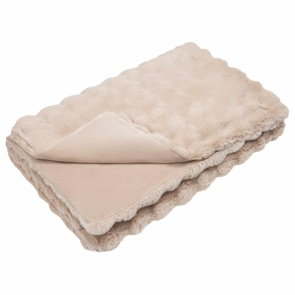 Rutschfeste Decke aus Kunstkaninchenfell Olite 4 pcs Beige