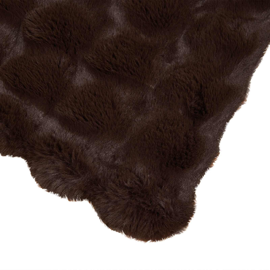 Rutschfeste Decke aus Kunstkaninchenfell Olite Kamel Polyester
