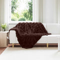 Rutschfeste Decke aus Kunstkaninchenfell Olite 4 pcs Kamel