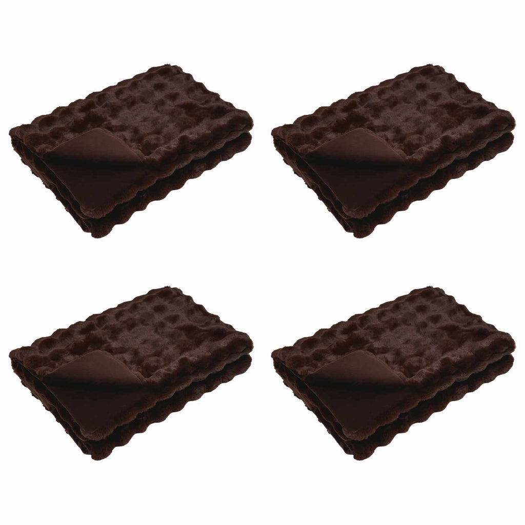 Rutschfeste Decke aus Kunstkaninchenfell Olite 4 pcs Kamel