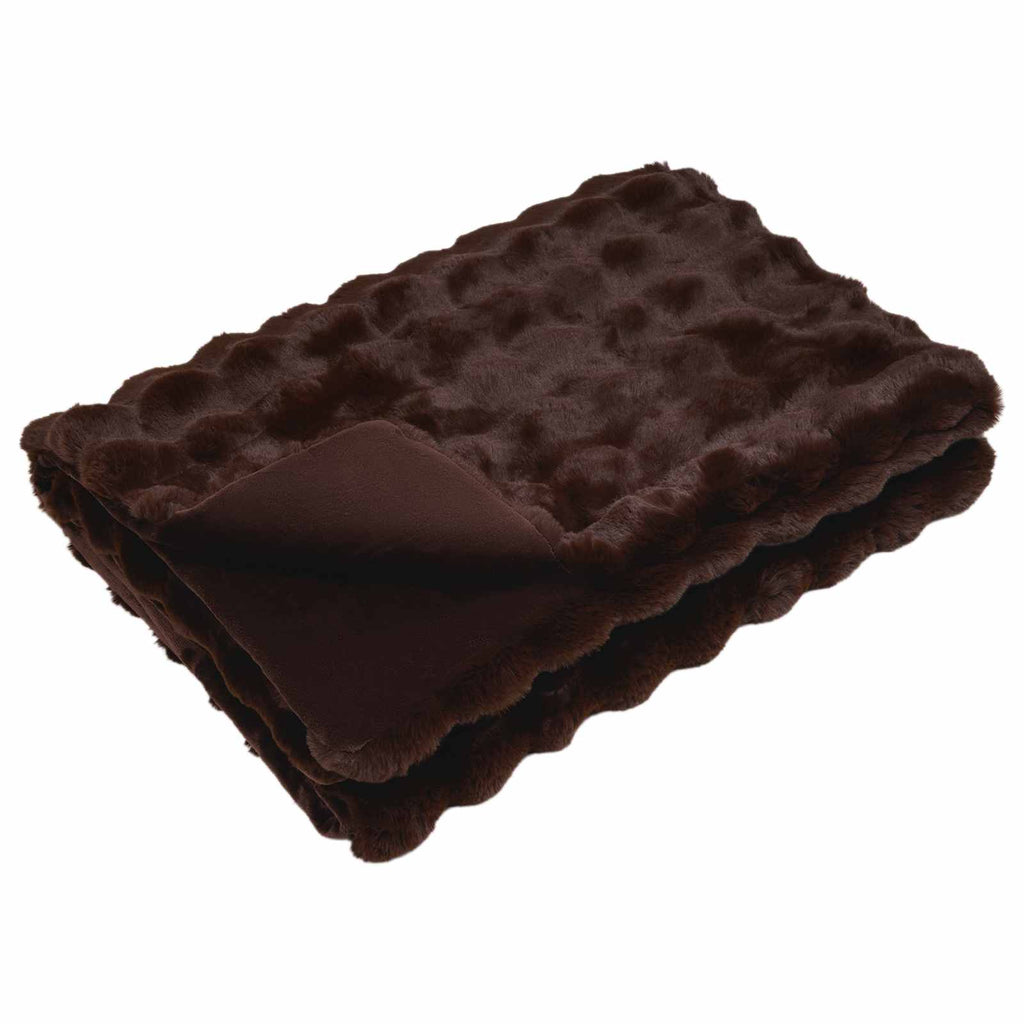 Rutschfeste Decke aus Kunstkaninchenfell Olite 4 pcs Kamel