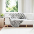 Rutschfeste Decke aus Kunstkaninchenfell Olite 4 pcs Grau