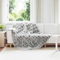 Rutschfeste Decke aus Kunstkaninchenfell Olite 4 pcs Grau