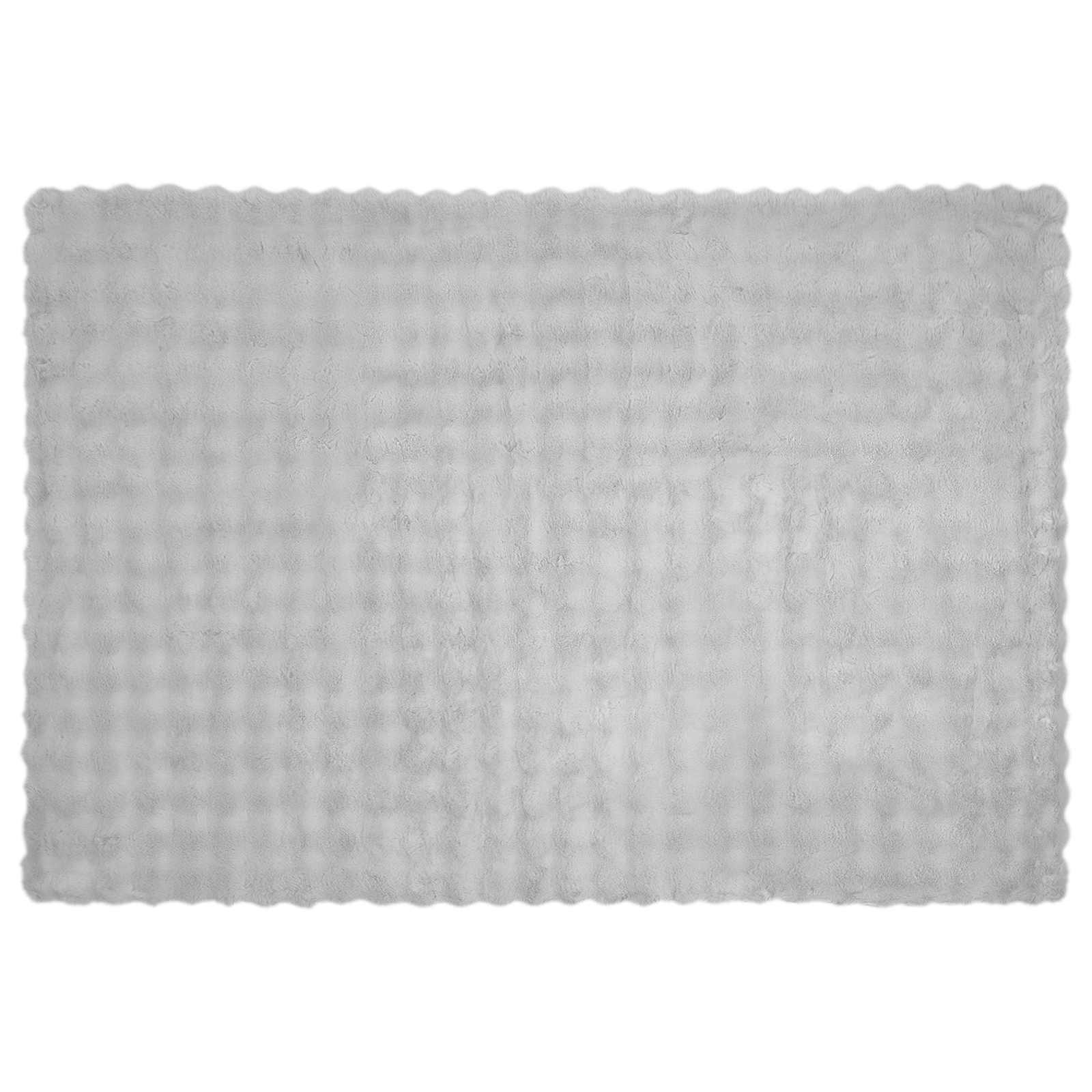 Rutschfeste Decke aus Kunstkaninchenfell Olite 4 pcs Grau