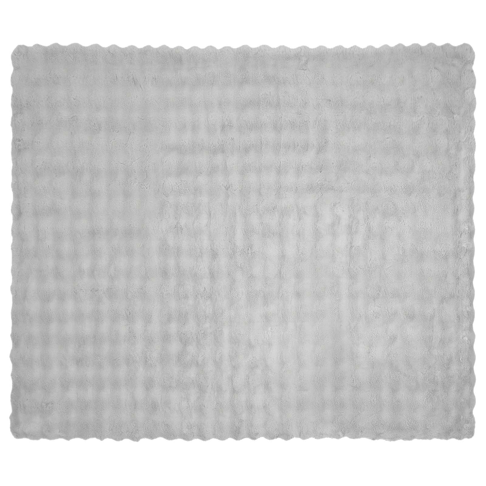 Rutschfeste Decke aus Kunstkaninchenfell Olite 4 pcs Grau