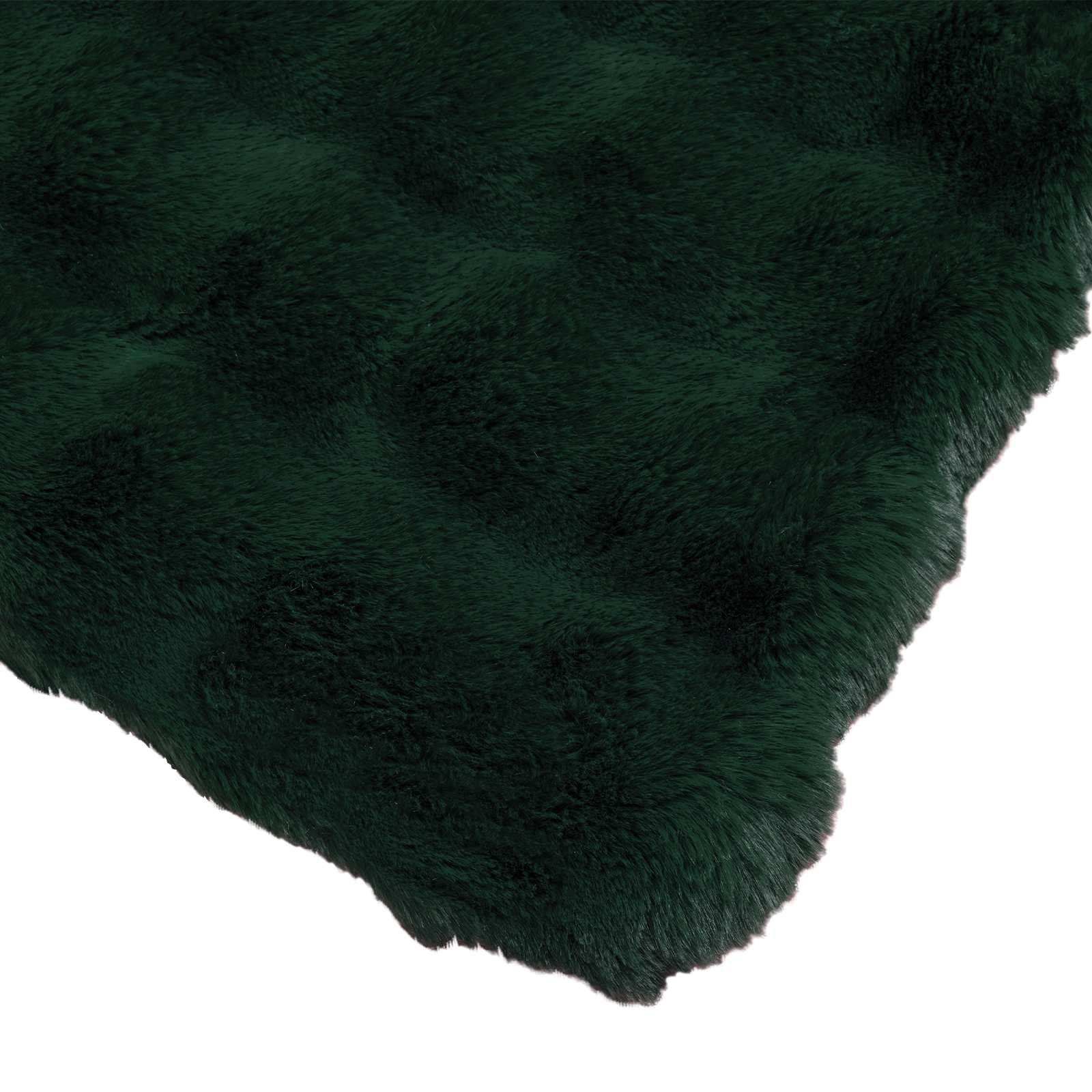 Rutschfeste Decke aus Kunstkaninchenfell Olite 4 pcs Dunkelgrün