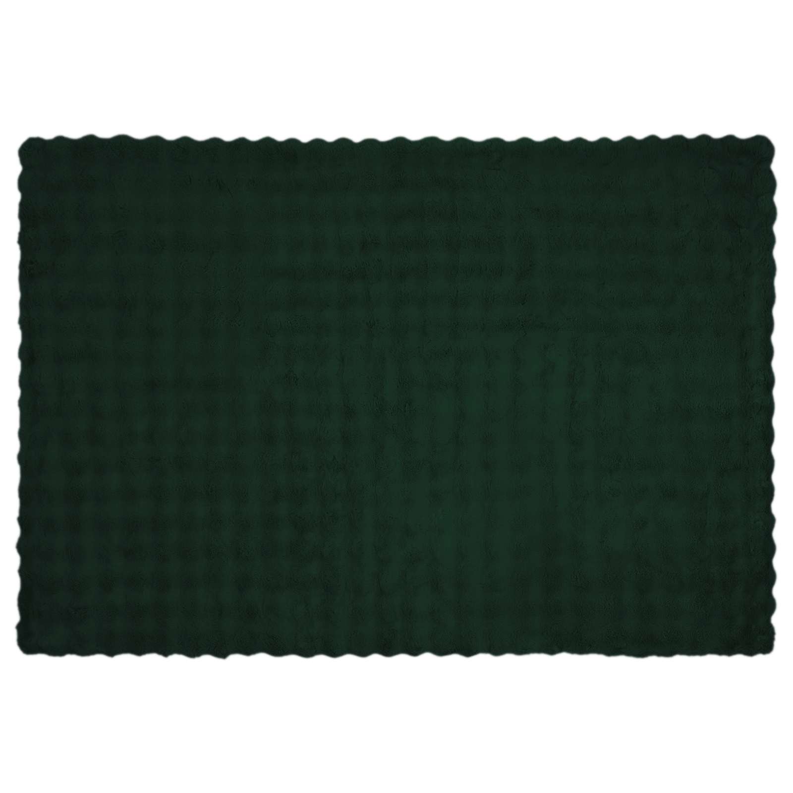 Rutschfeste Decke aus Kunstkaninchenfell Olite 4 pcs Dunkelgrün