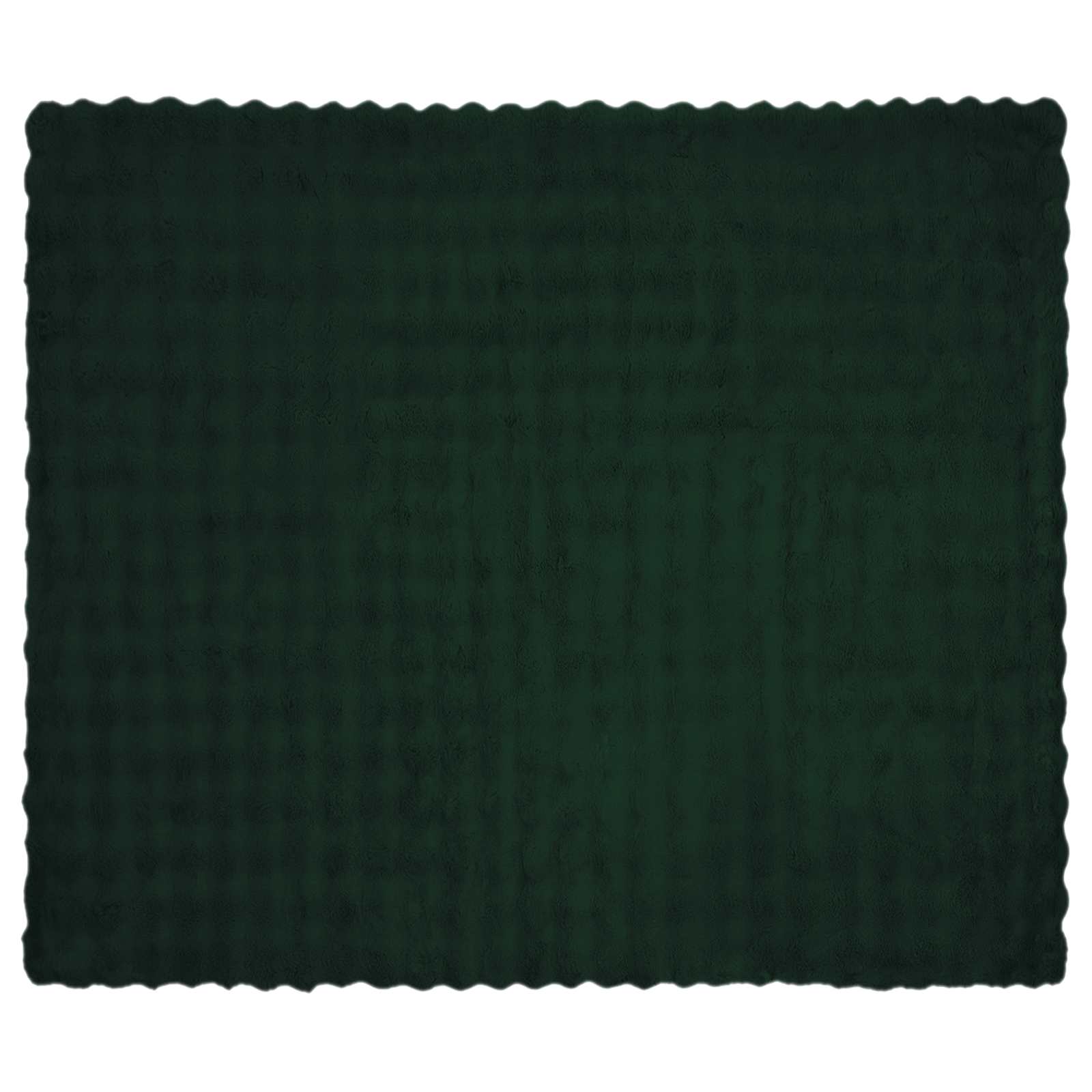 Rutschfeste Decke aus Kunstkaninchenfell Olite 4 pcs Dunkelgrün