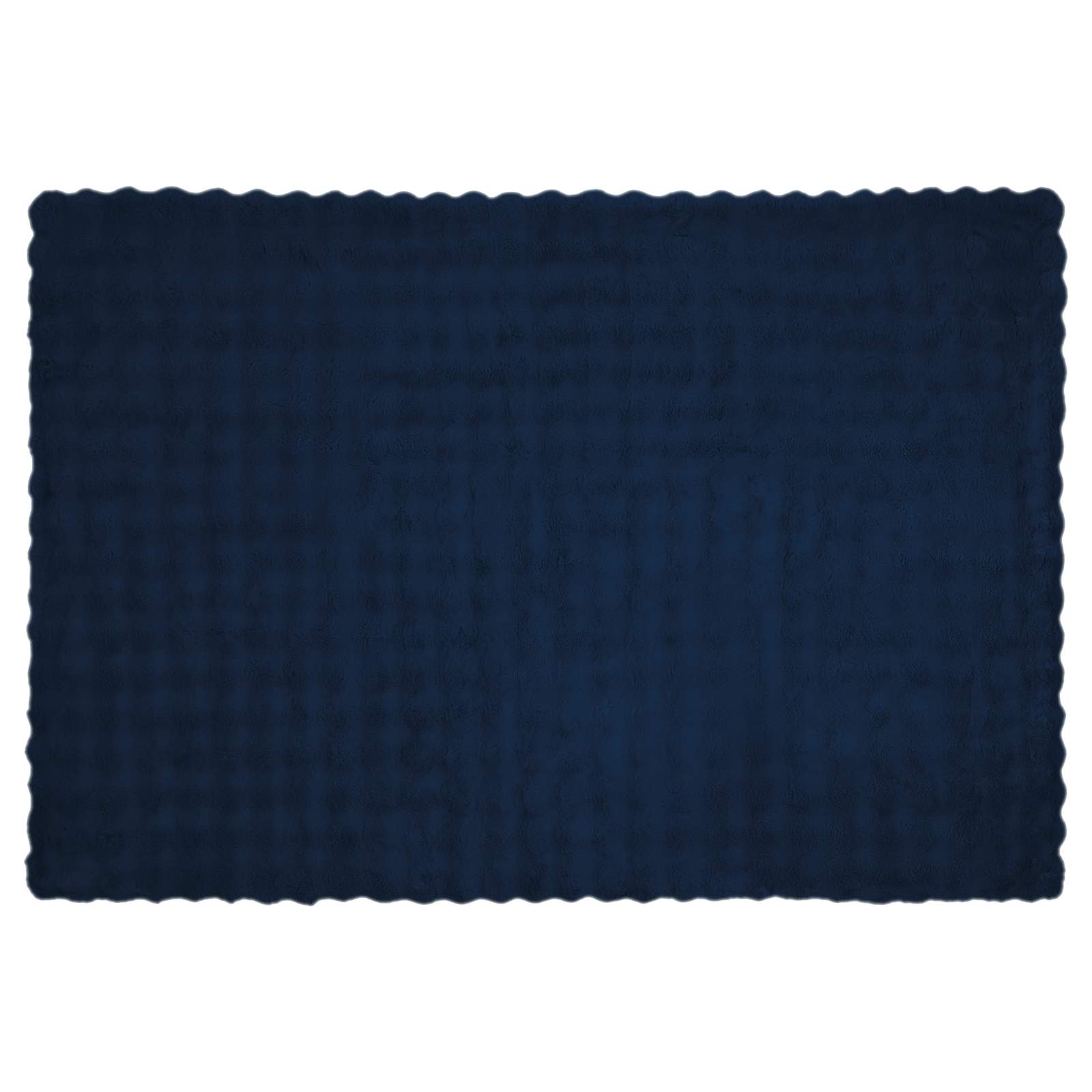 Rutschfeste Decke aus Kunstkaninchenfell Olite Marineblau