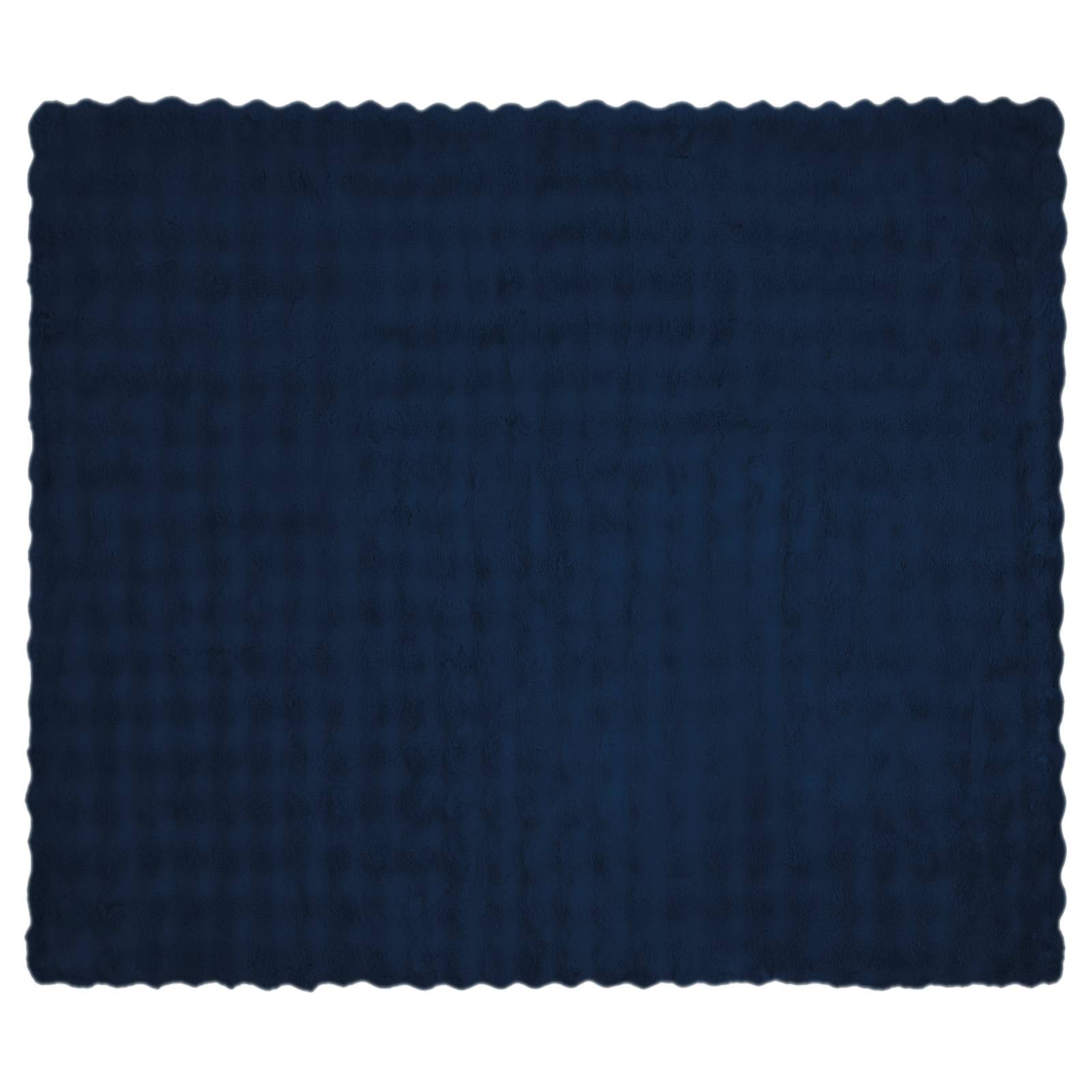 Rutschfeste Decke aus Kunstkaninchenfell Olite Marineblau