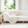 Rutschfeste Decke aus Kunstkaninchenfell Olite 4 pcs Weiß